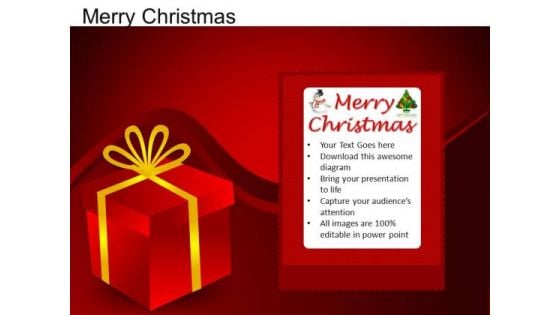PowerPoint Design Presents Merry Christmas Ppt Backgrounds