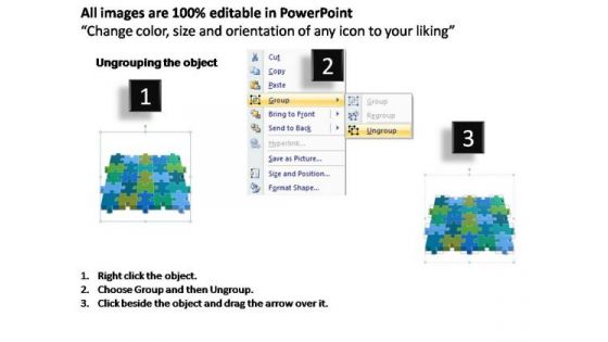 PowerPoint Design Process 5x5 Rectangular Jigsaw Puzzle Matrix Ppt Design