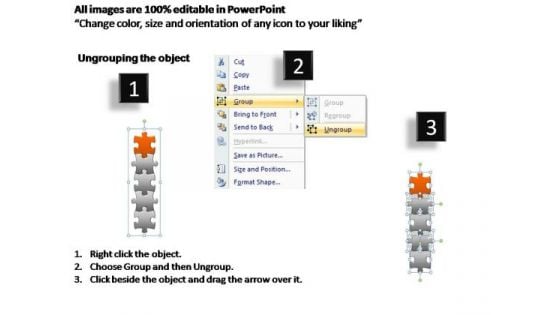 PowerPoint Design Process Business Puzzle List Ppt Presentation