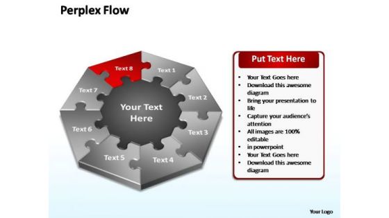 PowerPoint Design Process Perplex Flow Ppt Slides