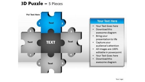 PowerPoint Design Process Puzzle Pieces Ppt Theme