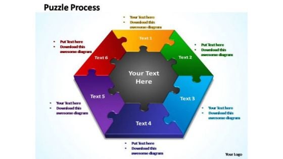 PowerPoint Design Process Puzzle Process Ppt Themes