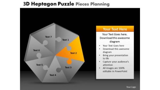 PowerPoint Design Sales Heptagon Puzzle Pieces Ppt Presentation Designs