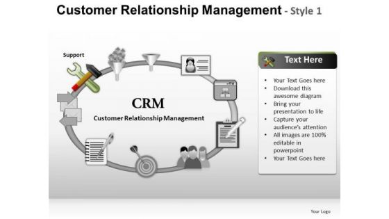 PowerPoint Design Slides Business Strategy Customer Relationship Management Ppt Presentation