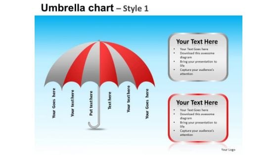 PowerPoint Design Slides Business Strategy Targets Umbrella Chart Ppt Slide