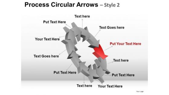 PowerPoint Design Slides Business Success Process Circular Arrows Ppt Slides