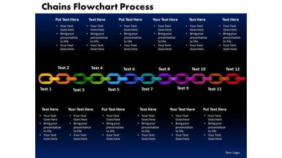 PowerPoint Design Slides Chains Flowchart Process Sales Ppt Themes
