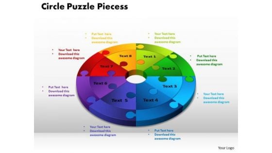 PowerPoint Design Slides Circle Puzzle Pieces Sales Ppt Slides