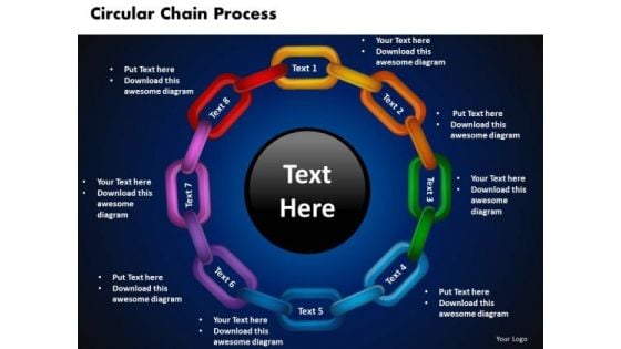 PowerPoint Design Slides Circular Chain Process Business Ppt Presentation