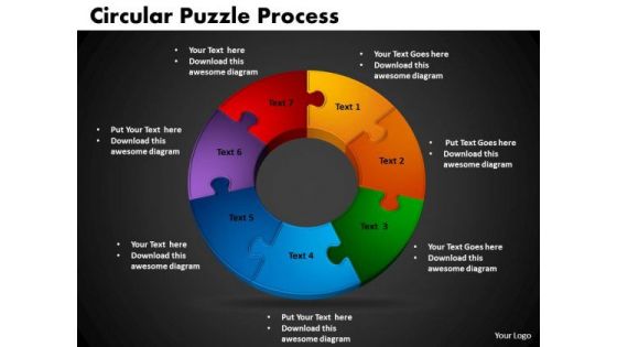 PowerPoint Design Slides Circular Puzzle Business Process Slides