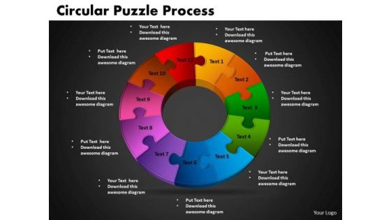 PowerPoint Design Slides Circular Puzzle Process Business Ppt Slide Designs