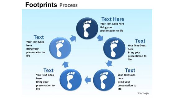 PowerPoint Design Slides Company Strategy Footprints Process Ppt Design Slides