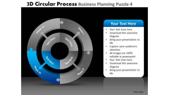 PowerPoint Design Slides Company Success 3d Circular Chart Process Business Ppt Slide