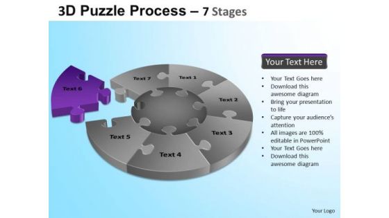 PowerPoint Design Slides Diagram Jigsaw Pie Chart Ppt Theme