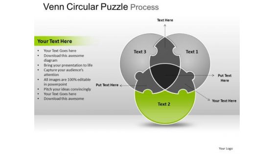 PowerPoint Design Slides Download Circular Puzzle Ppt Slide