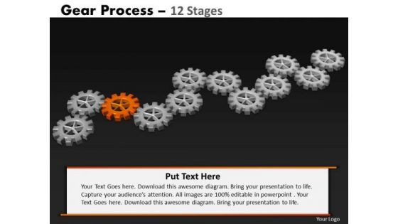 PowerPoint Design Slides Editable Gears Process Ppt Slides
