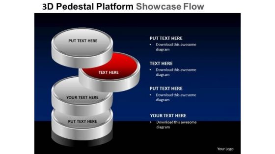 PowerPoint Design Slides Editable Pedestal Platform Showcase Ppt Themes