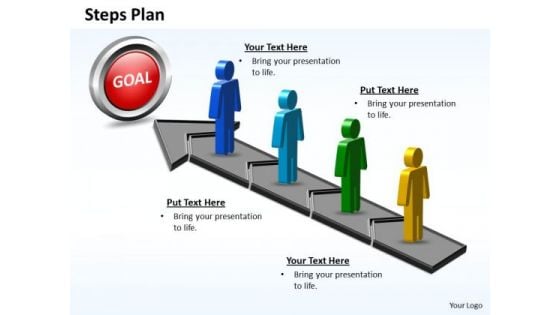 PowerPoint Design Slides Editable Steps Plan 4 Stages Style 5 Ppt Slide