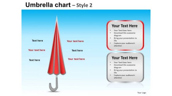 PowerPoint Design Slides Executive Strategy Targets Umbrella Chart Ppt Templates