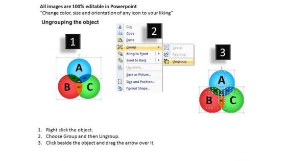 PowerPoint Design Slides Executive Strategy Venn Cycle Process Diagram Ppt Slides