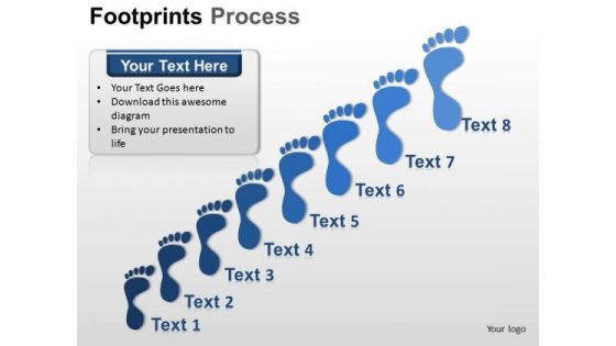 PowerPoint Design Slides Footprints Process Chart Ppt Slide