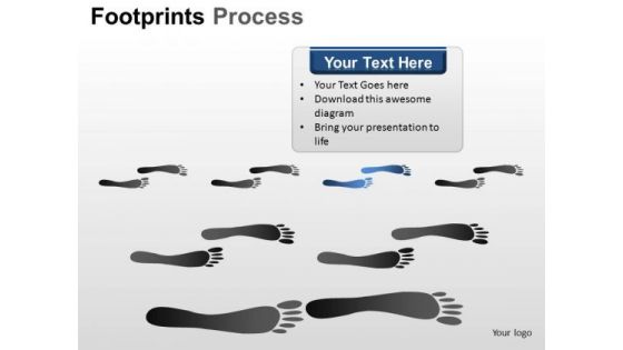 PowerPoint Design Slides Footprints Process Diagram Ppt Slide