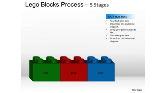 PowerPoint Design Slides Graphic Lego Blocks Ppt Slide