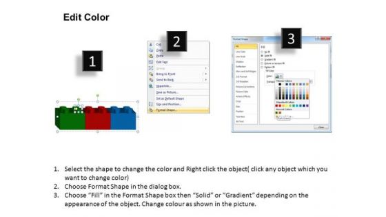 PowerPoint Design Slides Graphic Lego Blocks Ppt Slide