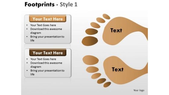 PowerPoint Design Slides Growth Footprints Ppt Slides