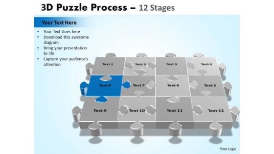 PowerPoint Design Slides Growth Puzzle Process Ppt Designs