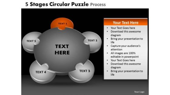 PowerPoint Design Slides Growth Stages Circular Puzzle Ppt Slides