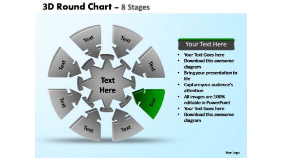 PowerPoint Design Slides Image Pie Chart With Arrows Ppt Slide
