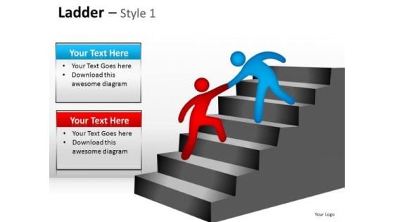 PowerPoint Design Slides Ladder Teamwork Ppt Design Slides