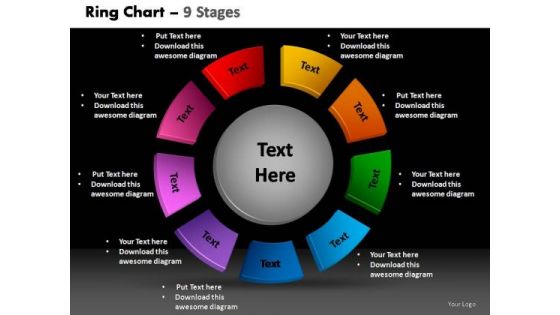 PowerPoint Design Slides Leadership Donut With Core Ppt Slide