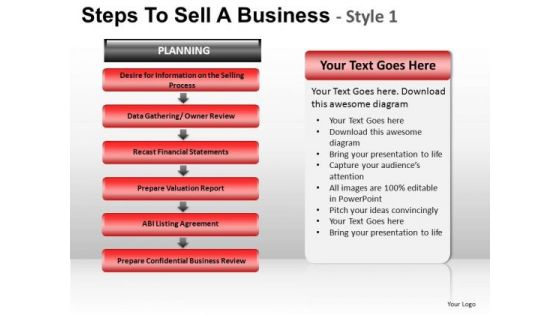 PowerPoint Design Slides Leadership Steps To Sell Ppt Backgrounds