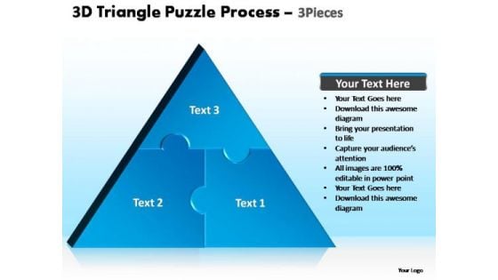 PowerPoint Design Slides Leadership Triangle Puzzle Ppt Template