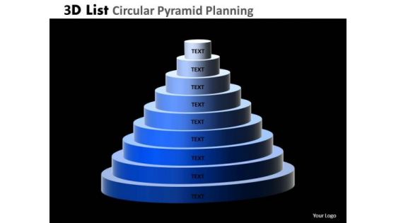 PowerPoint Design Slides List Circular Pyramid Teamwork Ppt Slides