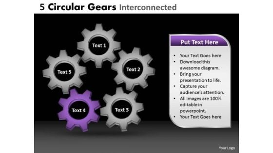 PowerPoint Design Slides Marketing Circular Gears Ppt Process