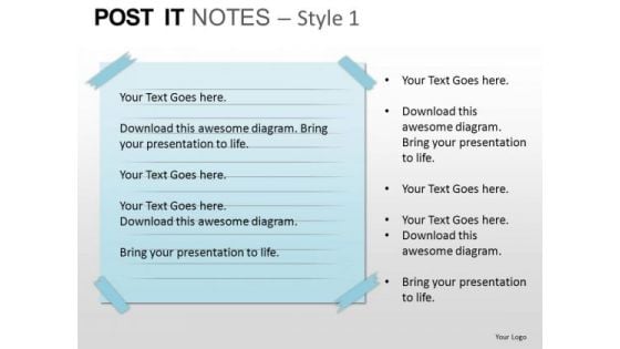 PowerPoint Design Slides Marketing Post It Notes Ppt Designs