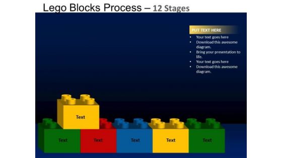 PowerPoint Design Slides Process Lego Blocks Ppt Slide