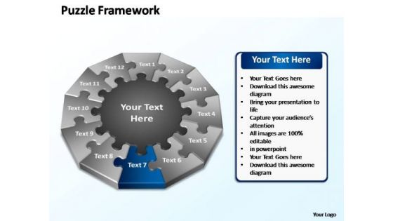 PowerPoint Design Slides Process Puzzle Framework Ppt Themes