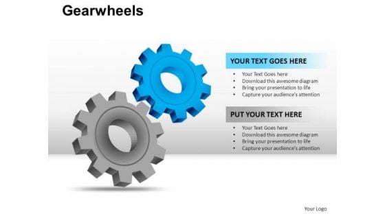 PowerPoint Design Slides Strategy Gear Wheel Ppt Layout