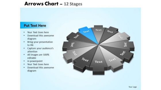 PowerPoint Design Slides Success Arrows Chart Ppt Slide