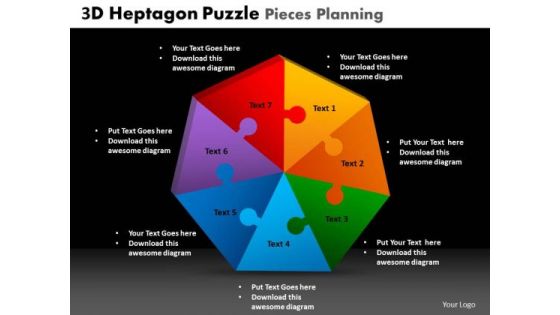 PowerPoint Design Slides Success Heptagon Puzzle Ppt Slides