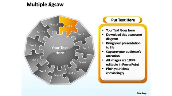 PowerPoint Design Slides Success Multiple Jigsaw Ppt Designs