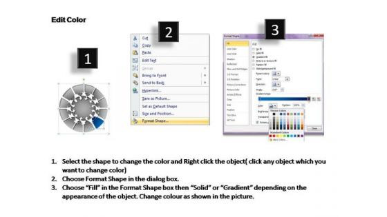 PowerPoint Design Slides Success Pie Chart With Arrows Ppt Slides