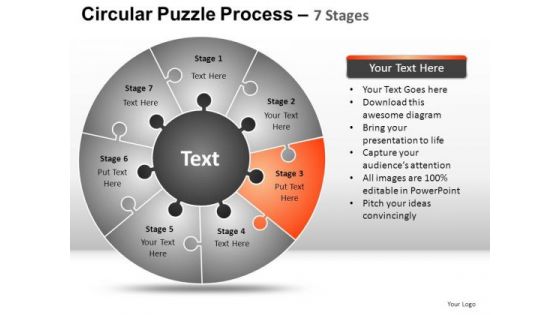 PowerPoint Design Slides Teamwork Circular Puzzle Ppt Process