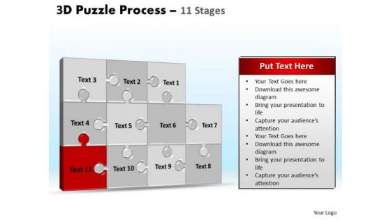 PowerPoint Design Slides Teamwork Puzzle Process Ppt Template