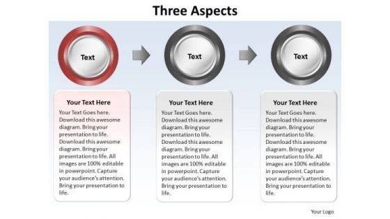 PowerPoint Design Slides Teamwork Three Aspects Ppt Template