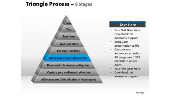 PowerPoint Design Slides Teamwork Triangle Process Ppt Template